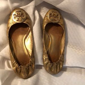 Tory Burch Gold Flat